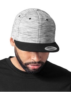 F-6089SC-Stripes Melange Crown Snapback 2